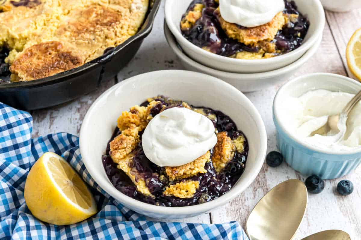Lemon Blueberry Dump Cake Recipe - Shugary Sweets