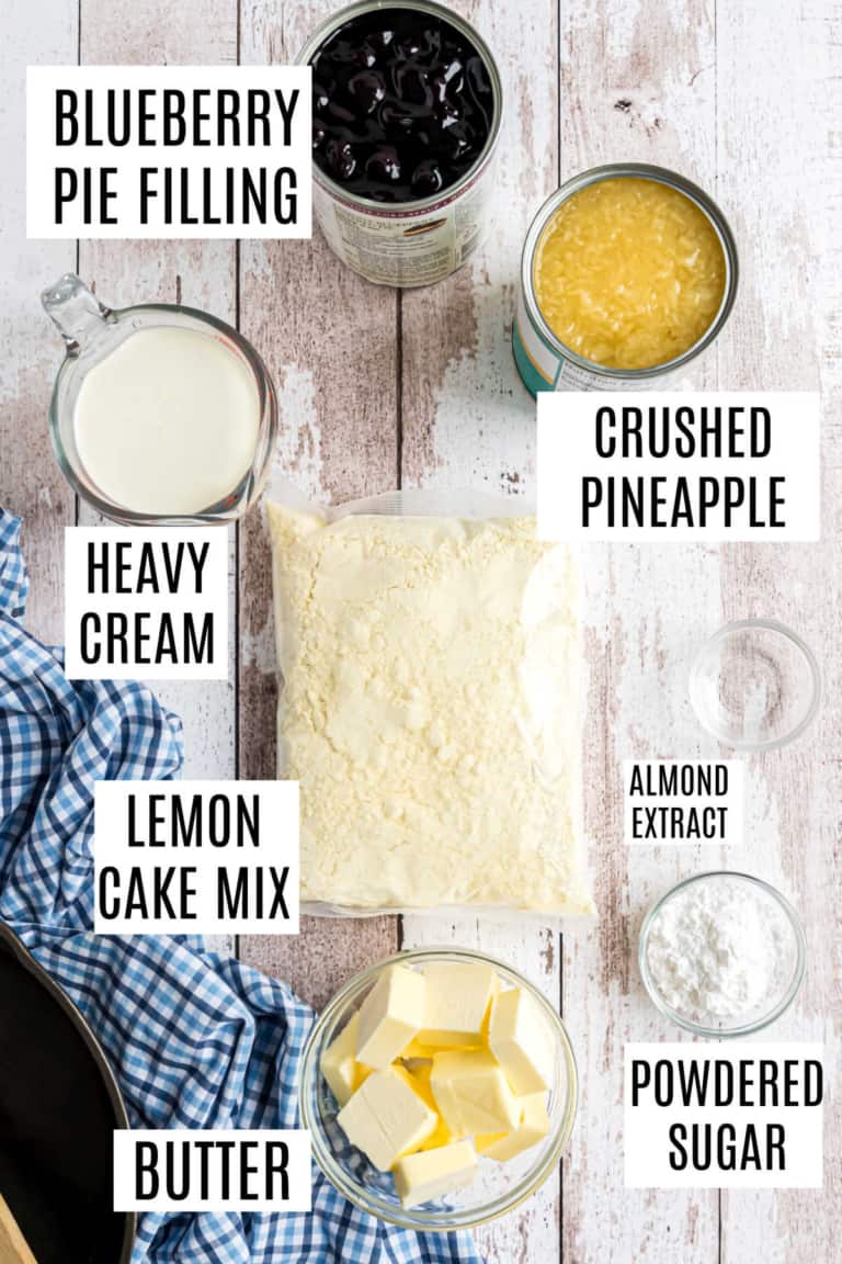 Lemon Blueberry Dump Cake Recipe - Shugary Sweets