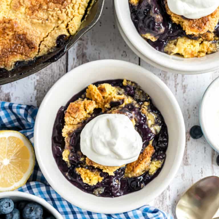 Lemon Blueberry Dump Cake Recipe - Shugary Sweets