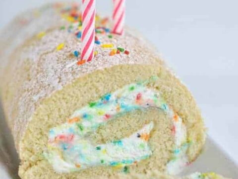 vanilla funfetti cake roll