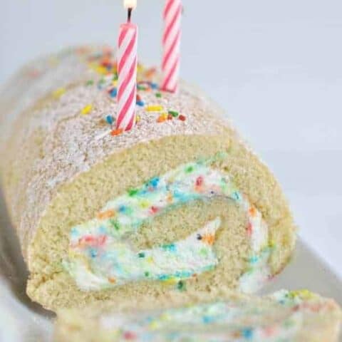 Vanilla Funfetti Cake Roll
