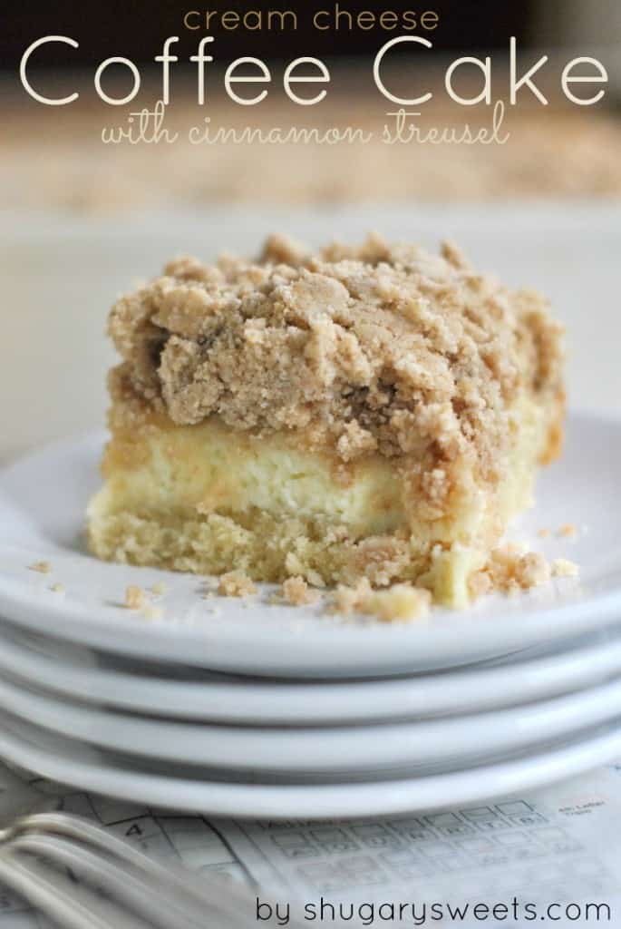 Cream Cheese Coffee Cake with Cinnamon Streusel