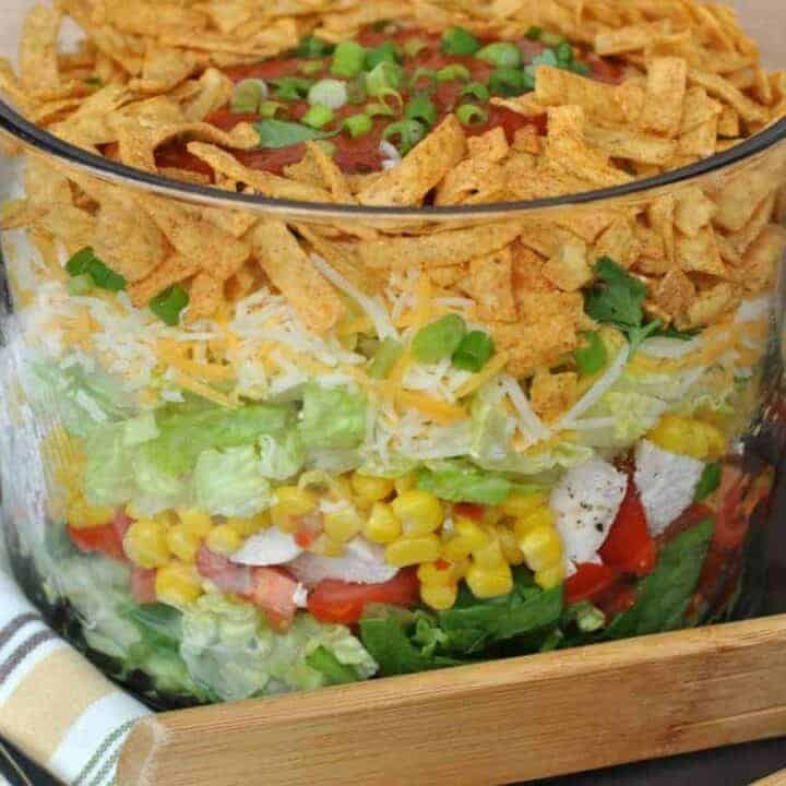 Layered Chicken Taco Salad