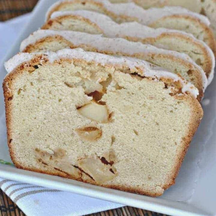 Apple Pound Cake with Cinnamon Glaze