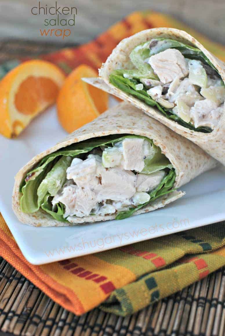 Easy Chicken Salad Wraps Shugary Sweets