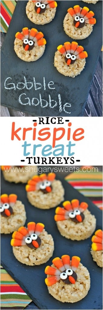 Turkey Rice Krispie Treats - Shugary Sweets