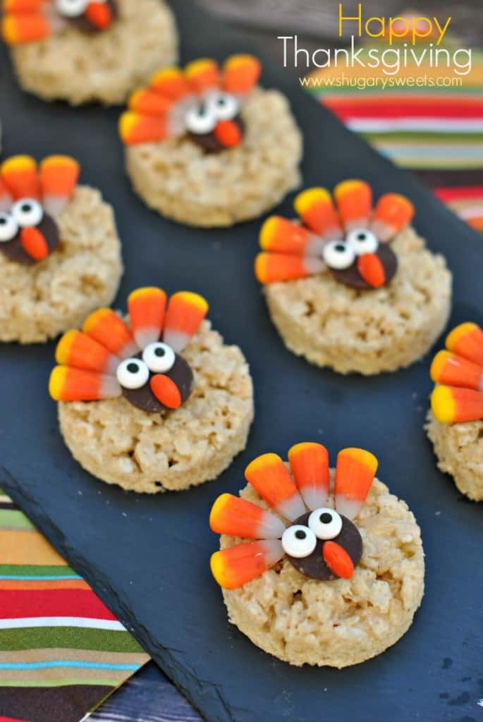 Turkey Rice Krispie Treats - Shugary Sweets