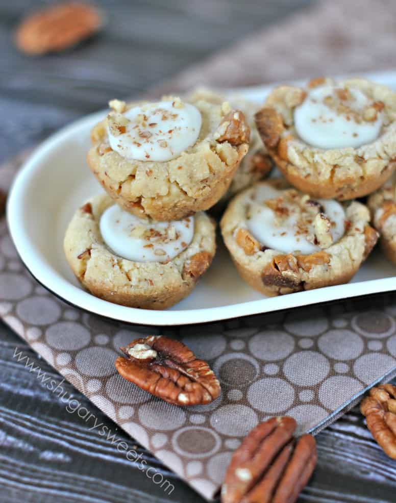 Butterscotch Pecan Sandies cookie cups