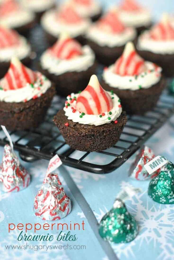 Peppermint Brownie Bites Recipe Shugary Sweets