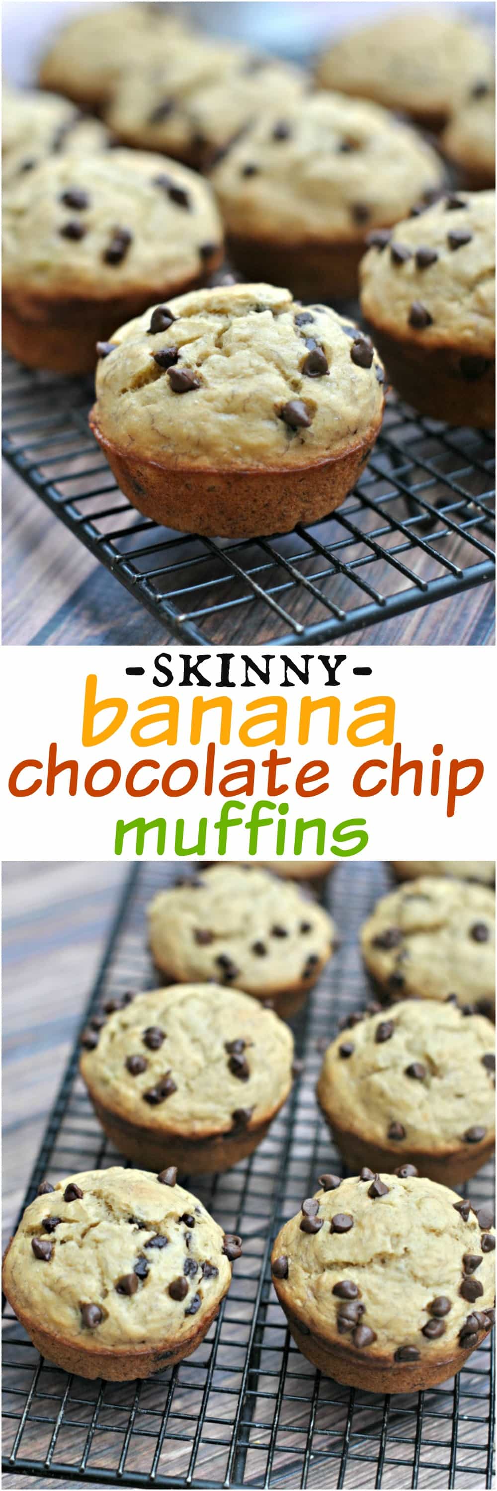 Skinny Banana Chocolate Chip Muffins Shugary Sweets