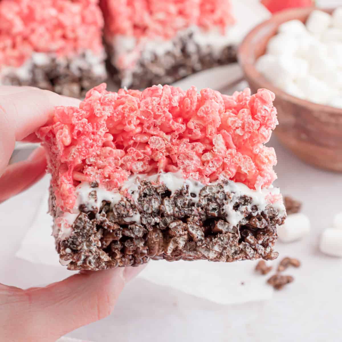 Neapolitan Krispie Treats