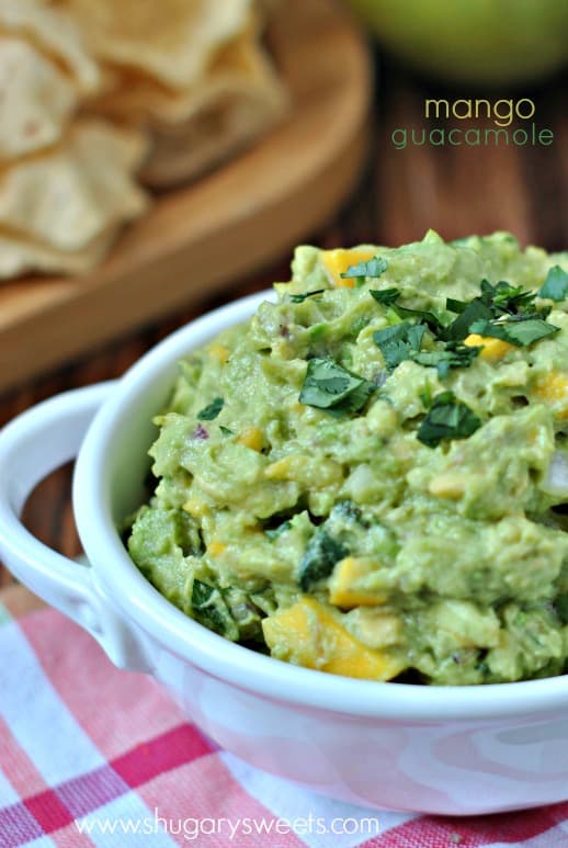 Mango Guacamole...sweet mangoes add a delicious depth of flavor to this classic snack!