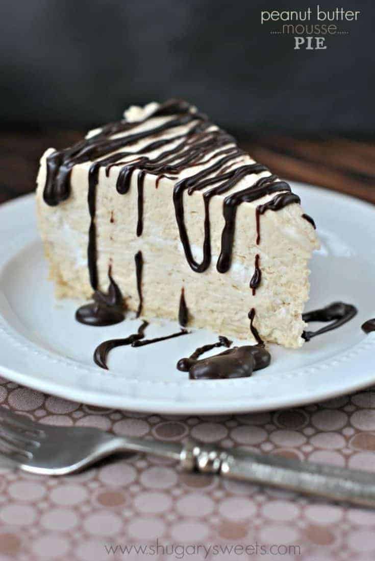 Peanut Butter Mousse Pie with Chocolate Ganache Recipe