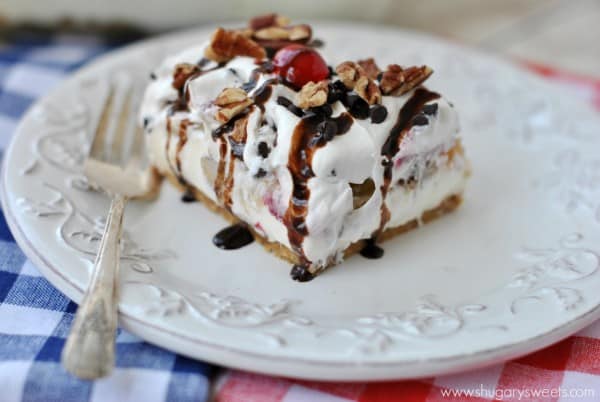 No Bake Banana Split Cheesecake Bars: delicious and creamy...these won't last long at dessert time
