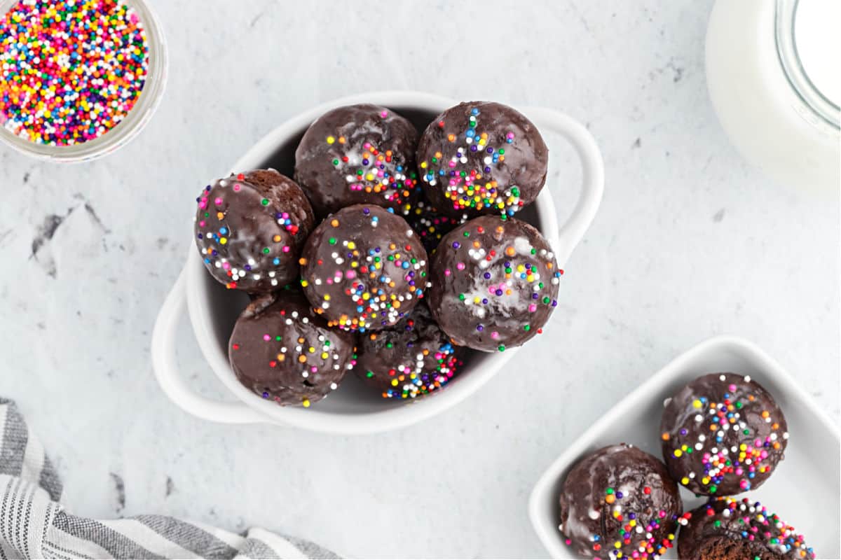 Chocolate Glazed Donut Holes