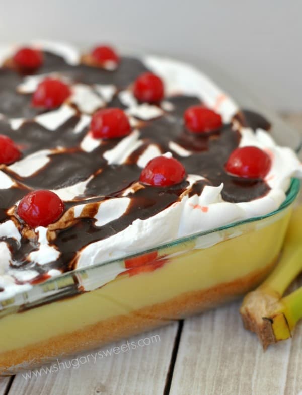 Banana Split Poke Cake: delicious summer treat for your next bbq!