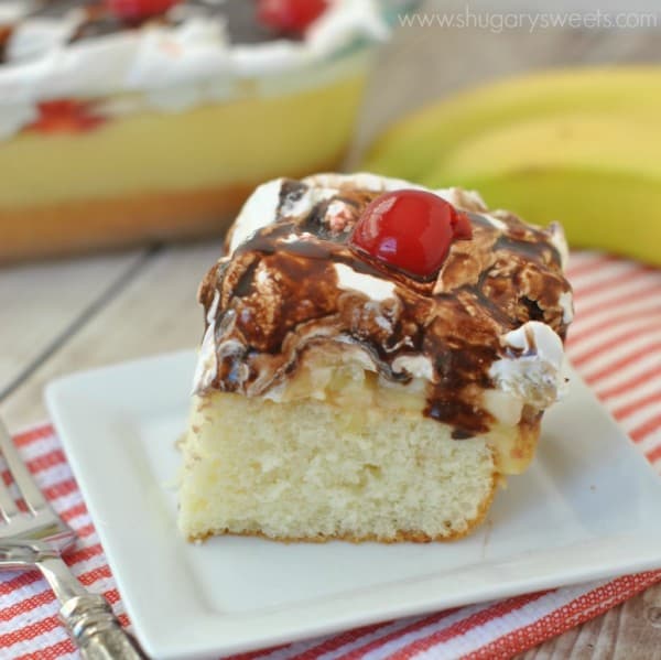 Banana Split Poke Cake-image