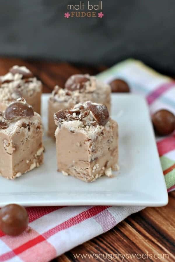 Malt Ball Fudge: easy delicious fudge recipe with WHOPPERS and Ovaltine! YUM