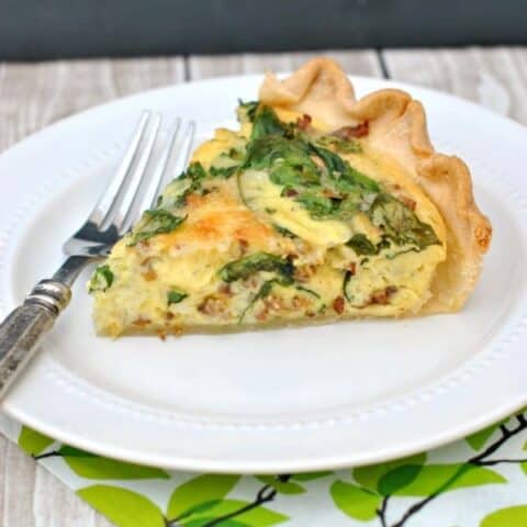 Spinach and Sausage Quiche
