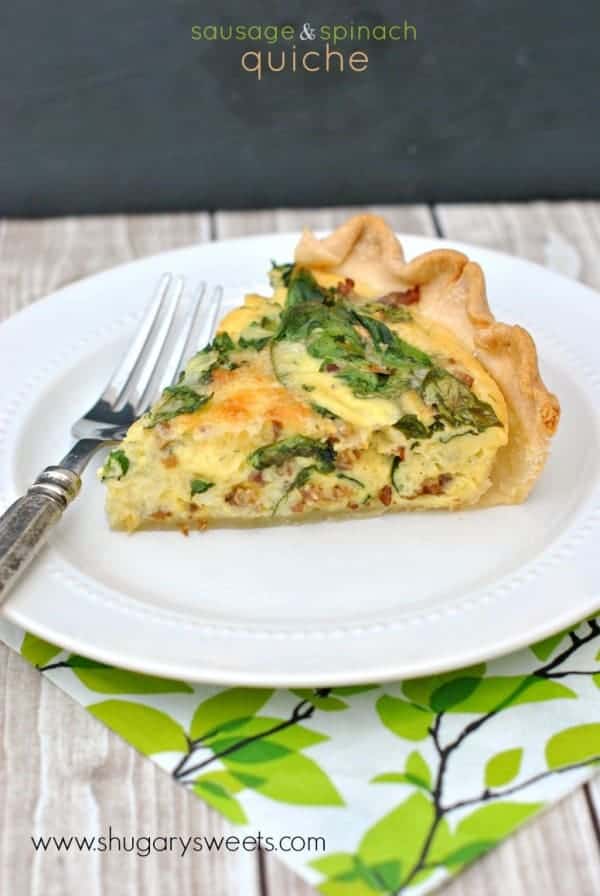 Sausage and Spinach Quiche: easy shortcut recipe that will impress your family and friends at breakfast!
