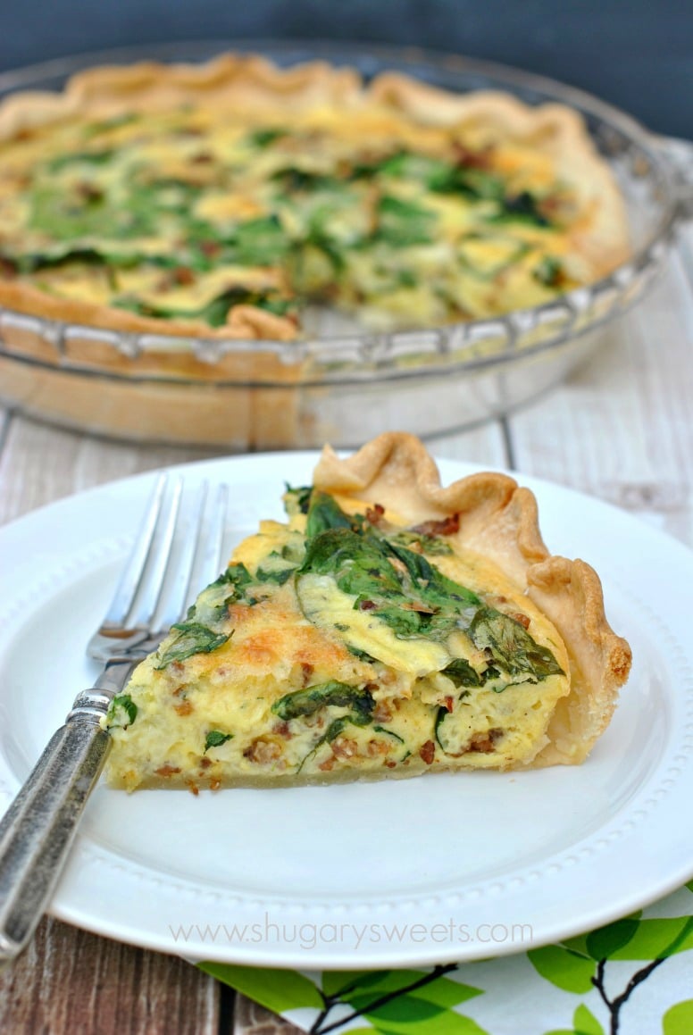 Spinach and Sausage Quiche - Shugary Sweets