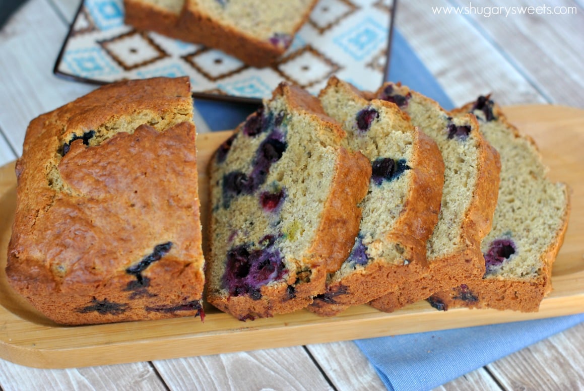 Blueberry Banana Bread - Shugary Sweets