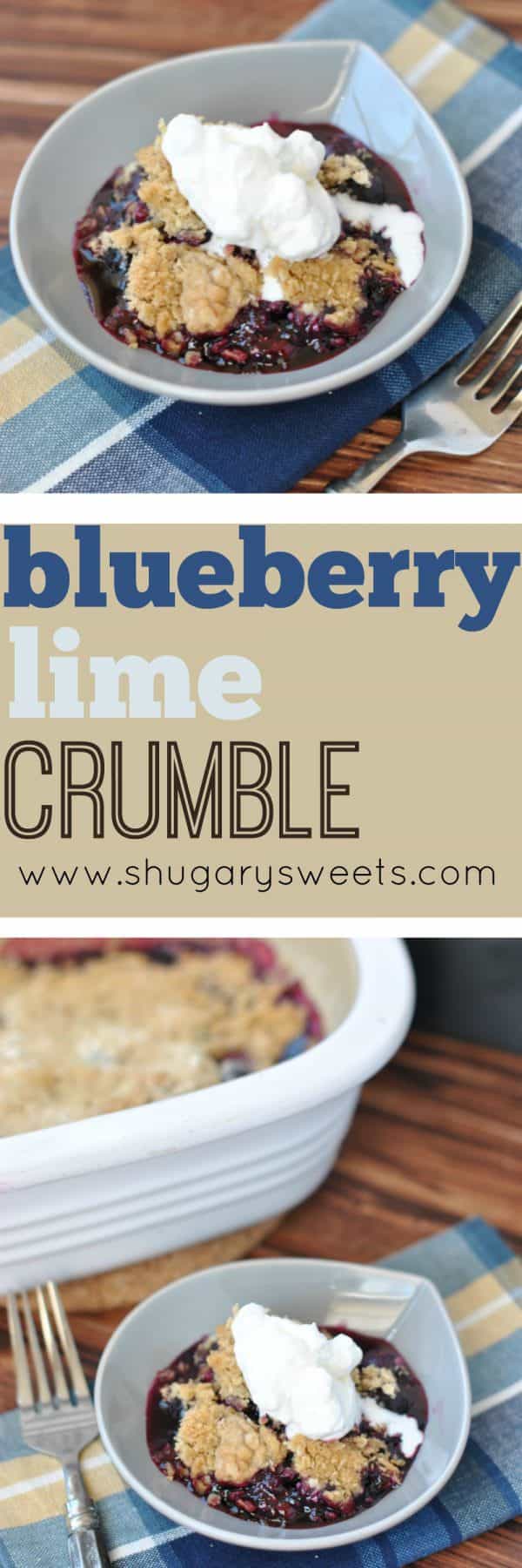 Blueberry Lime Crumble - Shugary Sweets