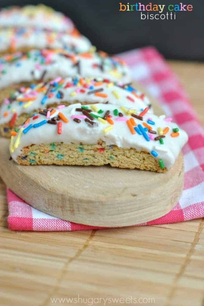 Birthday Cake Biscotti: delicious breakfast treat! So easy to make too!