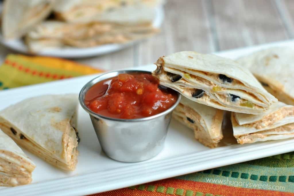 Easy Taco Tortilla Stacks recipe for a quick, delicious snack/appetizer! These go fast in our house!