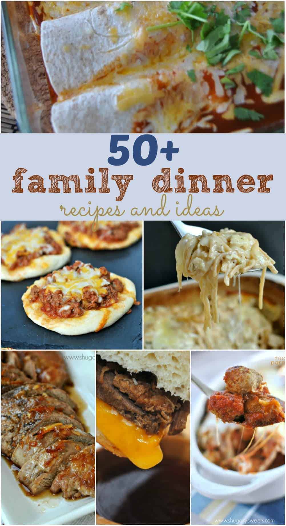 50+ Family Dinner Recipes - Shugary Sweets