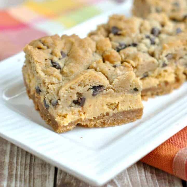 Pumpkin Chocolate Chip Cheesecake Bars