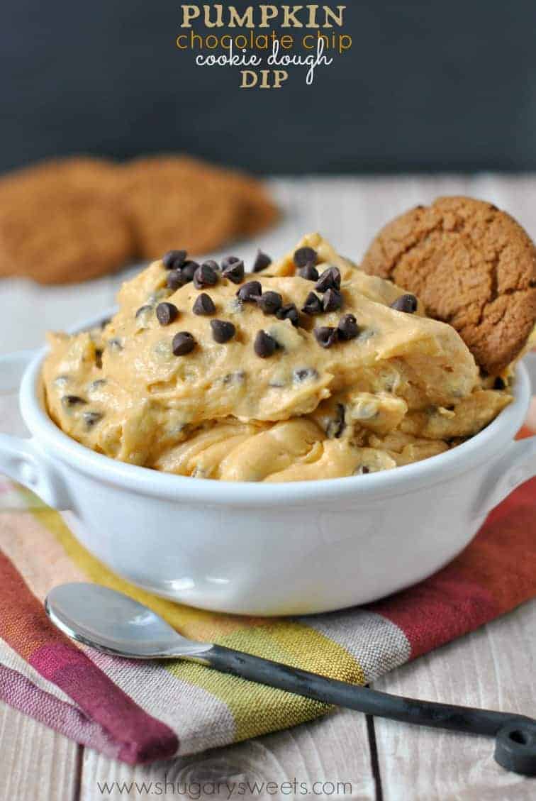 Pumpkin Chocolate Chip Cookie Dough Dip Shugary Sweets