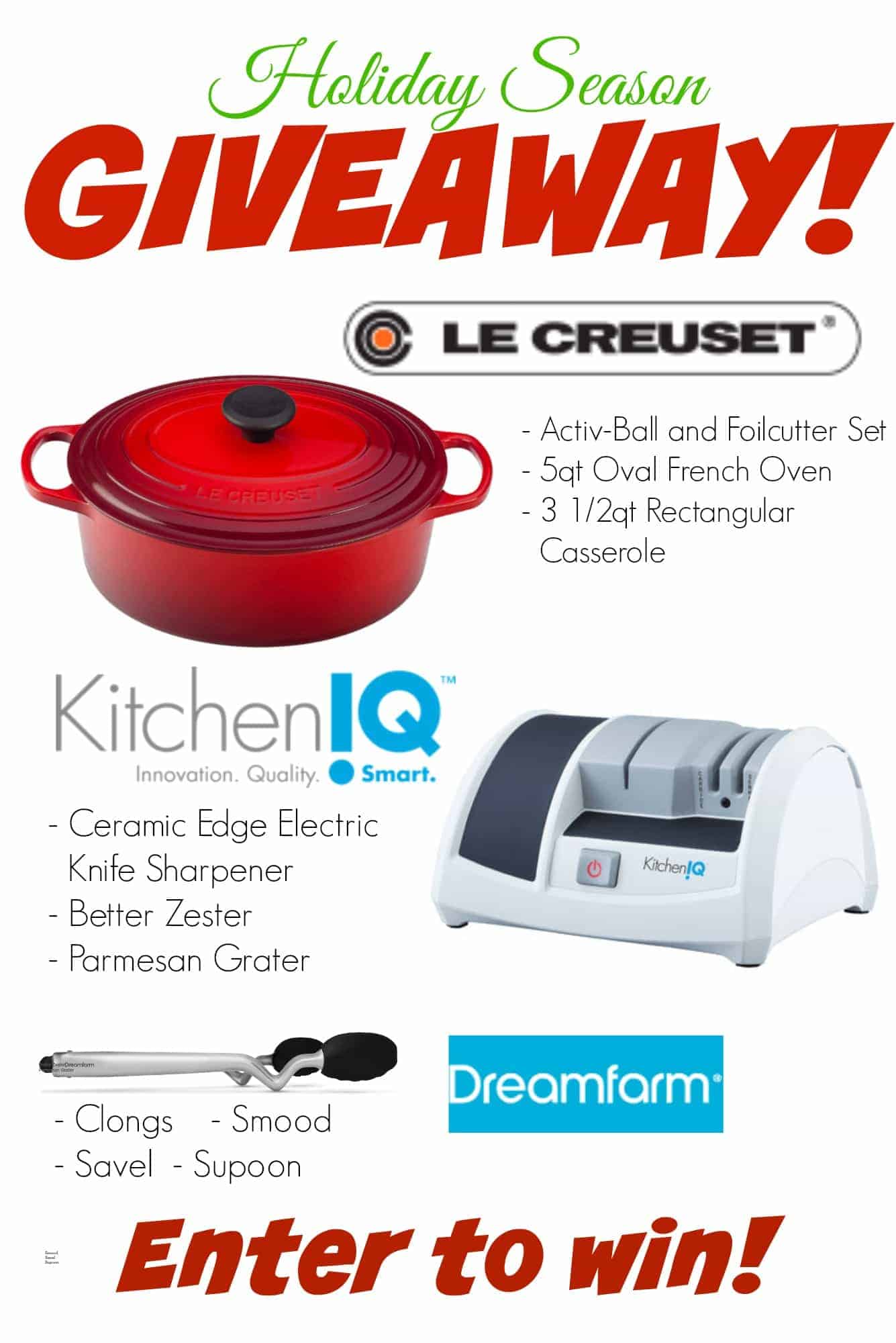 Le Creuset, Kitchen IQ and Dreamfarm Giveaway Shugary Sweets