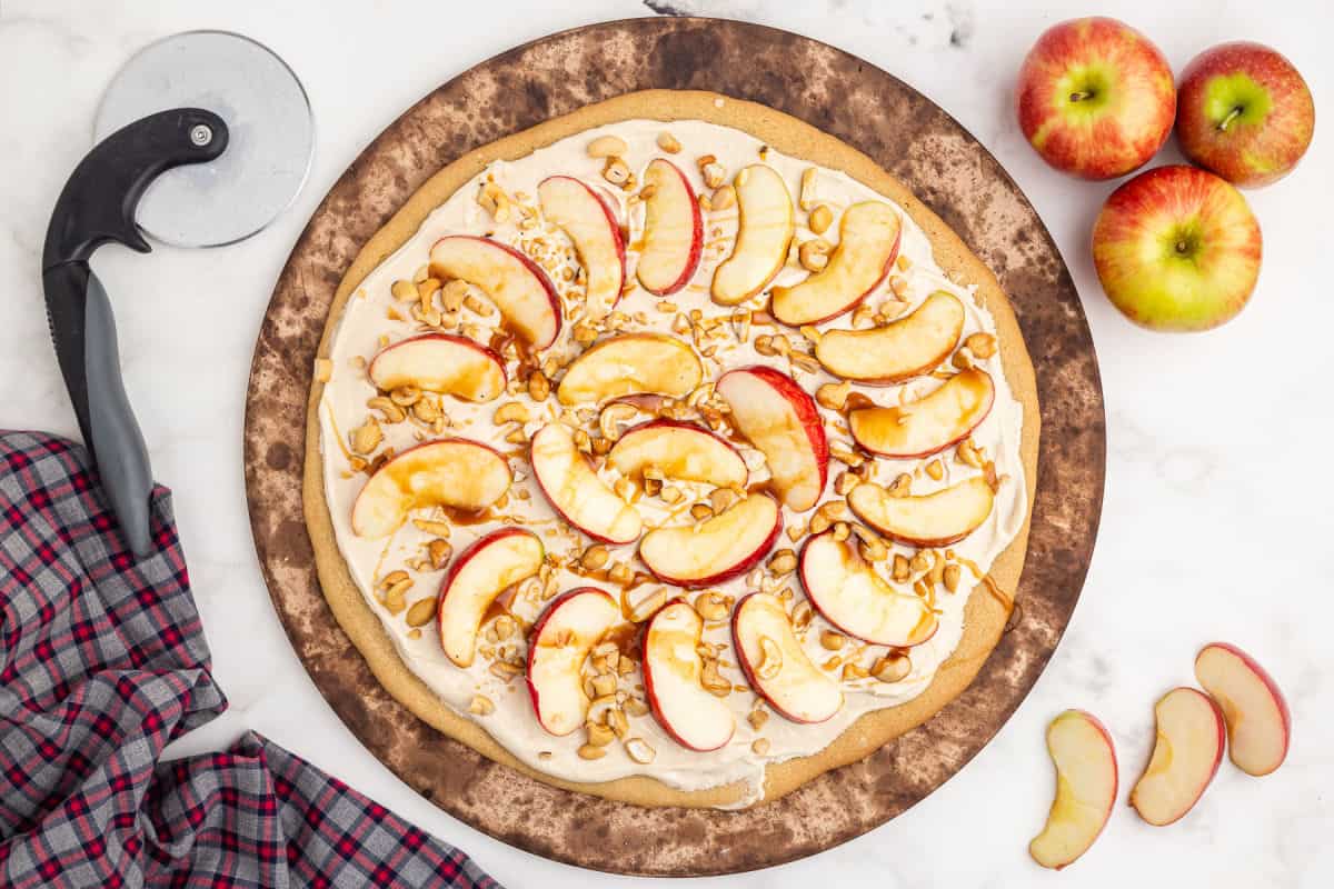 Caramel Apple Sugar Cookie Pizza Shugary Sweets