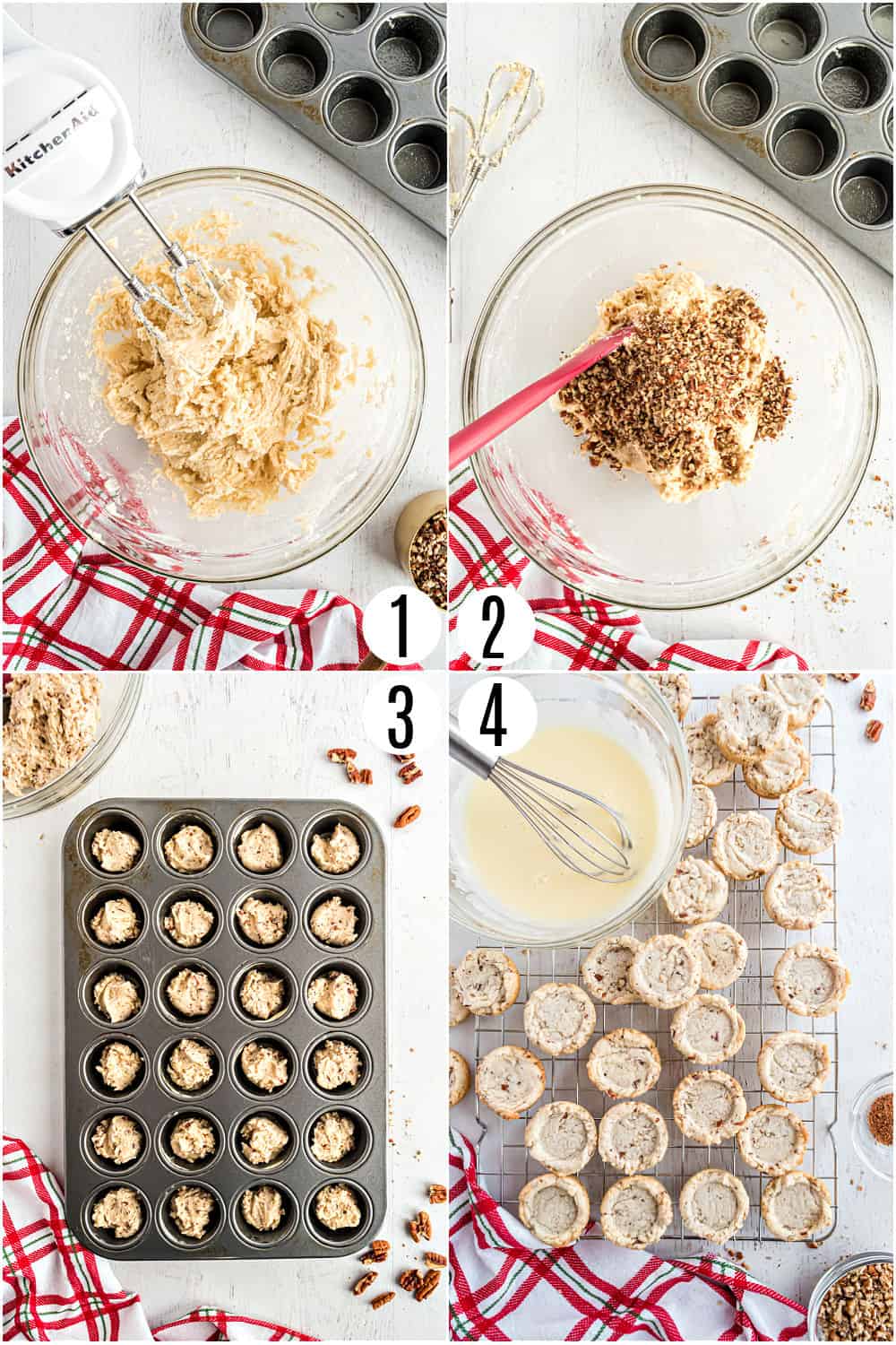 Step by step photos showing how to make eggnog cookies!
