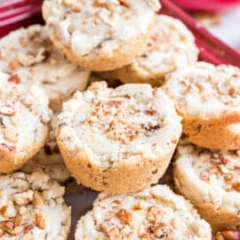 Pecan Eggnog Cookies will be all the rage at your next cookie exchange. Delicious, melt-in-your-mouth cookie cups have eggnog and pecans baked into every bite!