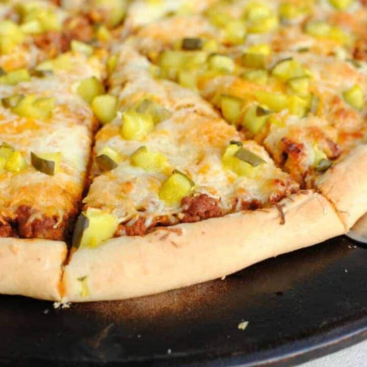 Sloppy Joes Pickle and Cheese Pizza