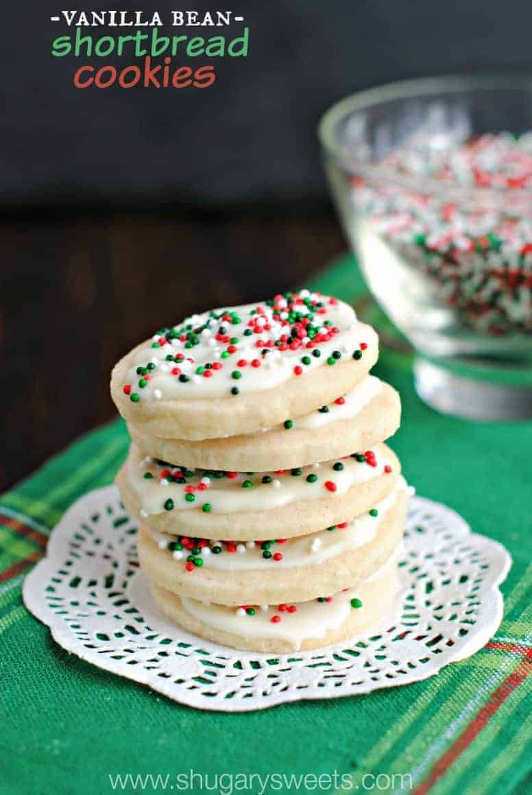 Vanilla Bean Shortbread Cookies Shugary Sweets