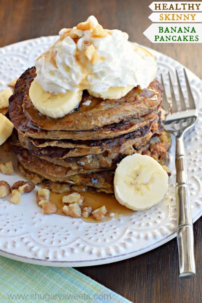 Healthy Banana Pancakes with 4 simple ingredients (no flour)! #thinkfisher