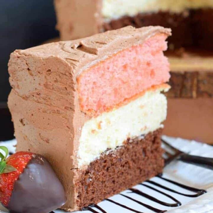 Neapolitan Cheesecake Cake