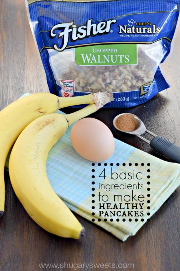 Healthy Banana Pancakes with 4 simple ingredients (no flour)! #thinkfisher