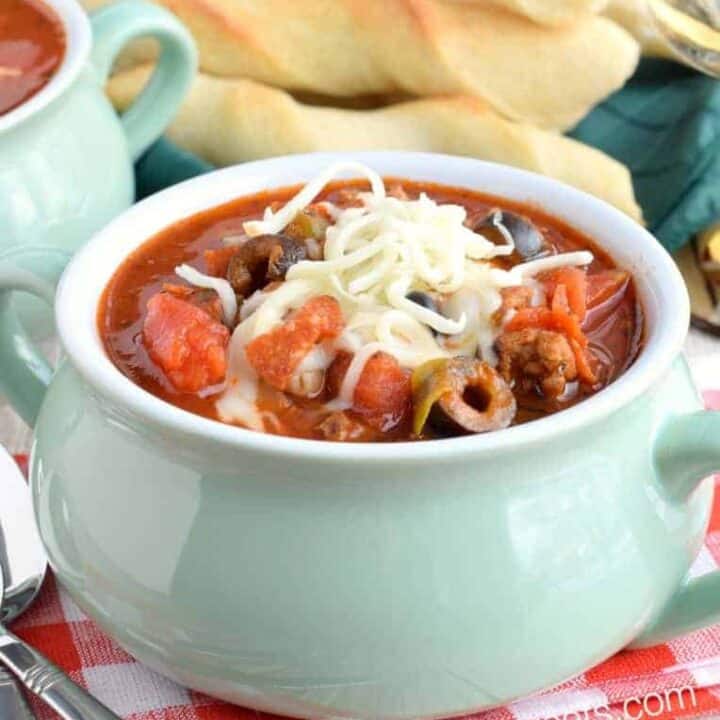 Slow Cooker Pizza Soup