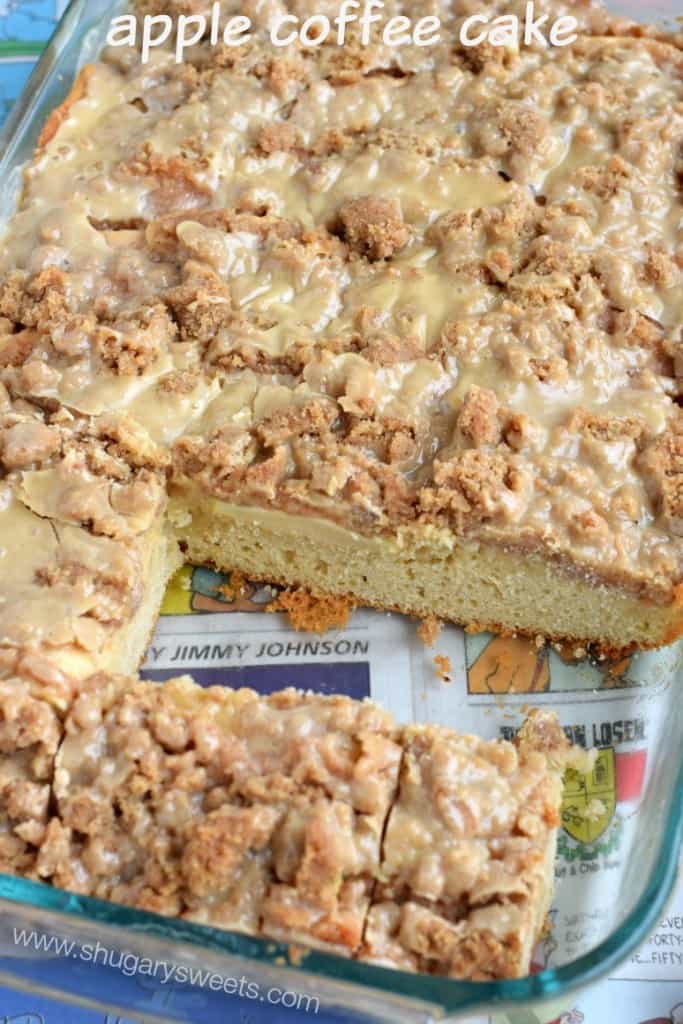 This Apple Coffee cake recipe is perfect for a weekday breakfast and a cup of hot coffee! Also makes a nice addition to your brunch menu!