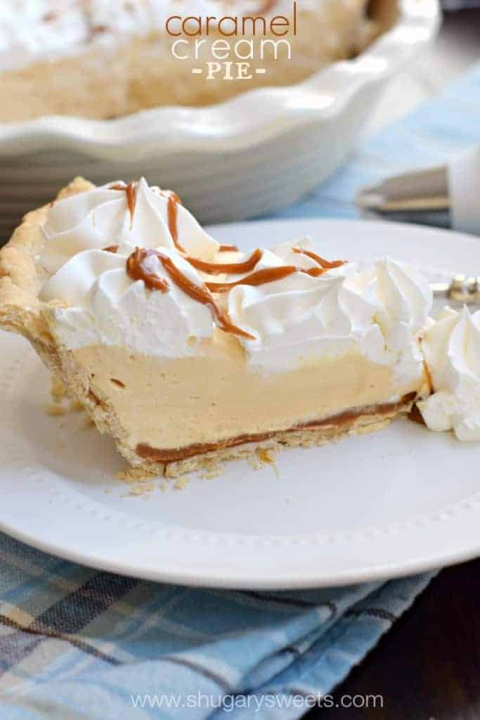 Caramel Cream Pie with an easy, homemade pie crust recipe! You can do this! #piday #criscoknowspie