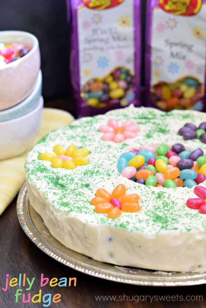 Jelly Bean Fudge: a delicious, beautiful dessert idea. Use @jellybelly jelly beans for a fun treat!