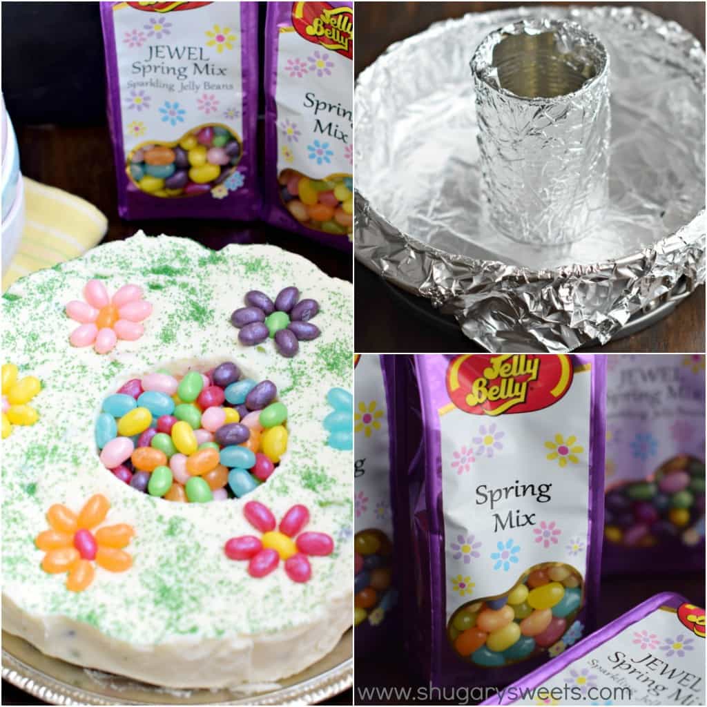 Jelly Bean Fudge: a delicious, beautiful spring dessert idea. Makes a great addition to your Easter or Mother's Day table, or a great gift for a teacher or new mom!