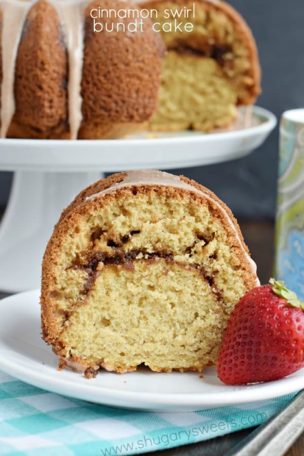 This Cinnamon Swirl Bundt cake recipe would make a delicious breakfast or dessert! The cinnamon glaze is just the "icing on the cake!"