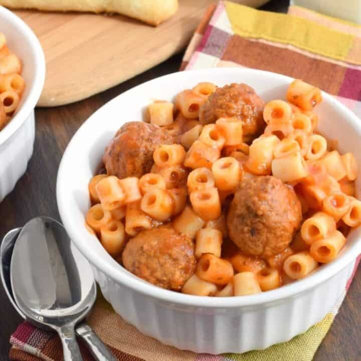 Homemade Spaghettios and Meatballs