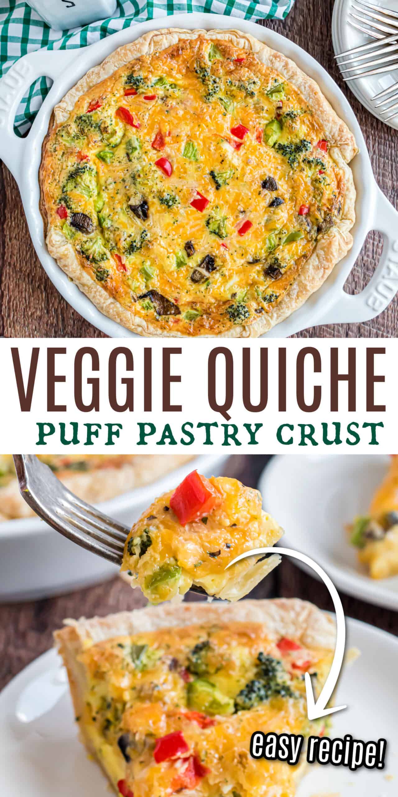 Easy Vegetable Quiche Recipe - Shugary Sweets