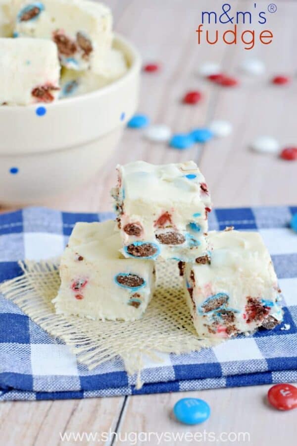 Sweet, easy M&M'S® FUDGE recipe. Use any color candy for your favorite holiday!